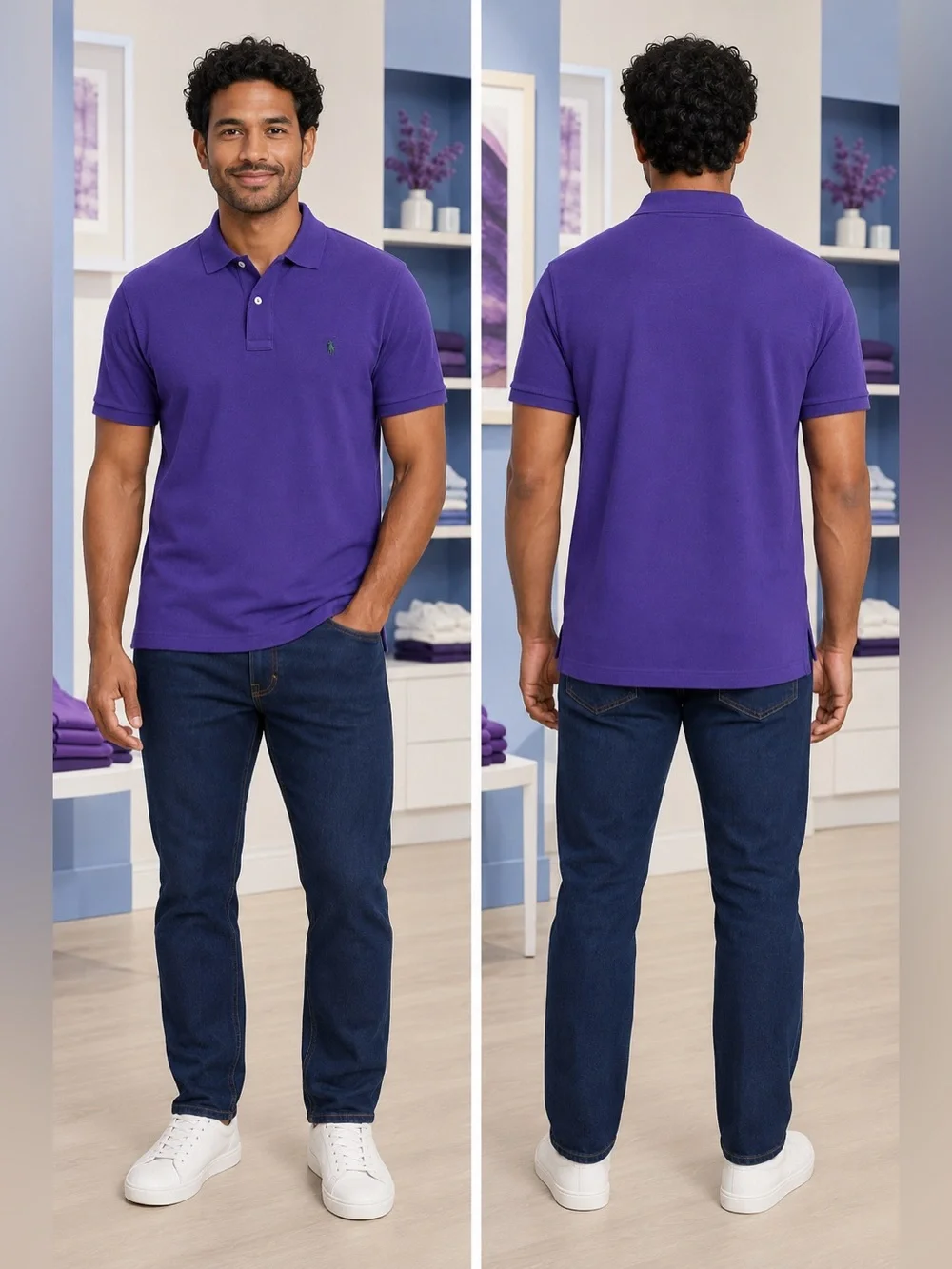 Polo by Ralph Lauren Purple Short-Sleeve Classic Polo